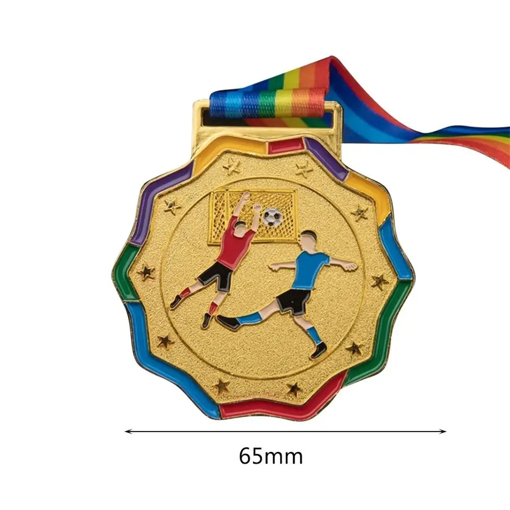 Médaille dorée métallique pour équipes, style trophée