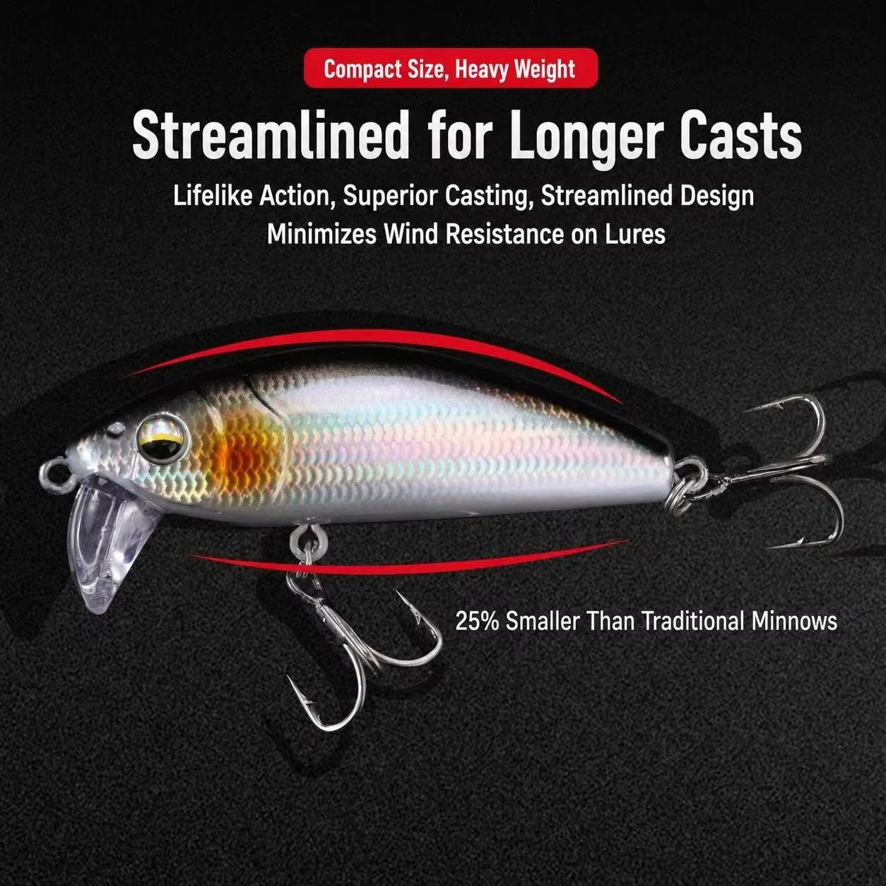 Señuelo duro crankbait 4,5 cm para trucha y lucio – rockfishing - imagen 5