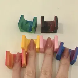 Separador de dedos antideslizante portátil para uñas DIY de gel