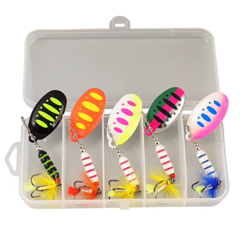 Señuelo giratorio spinner lubina trucha salmón con paleta - imagen 2