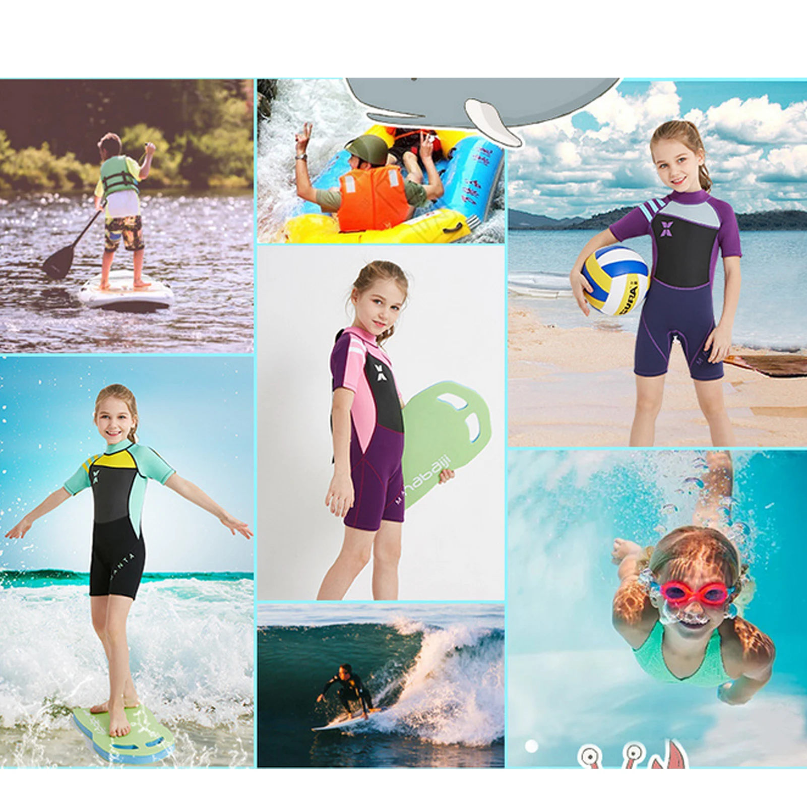 Traje de neopreno infantil una pieza con protección UV y anti-medusas - imagen 4