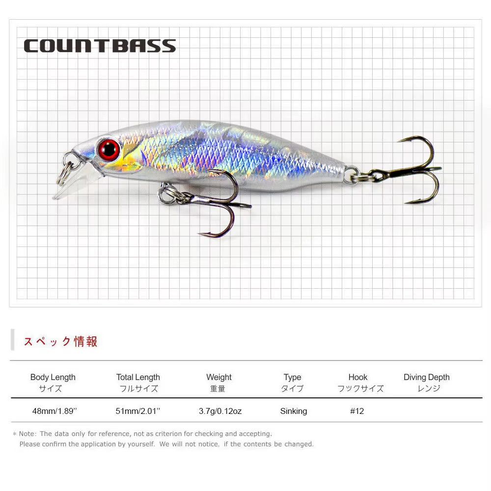 COUNTBASS Señuelo duro que se hunde - Cebo de pesca en aguas saladas - imagen 4