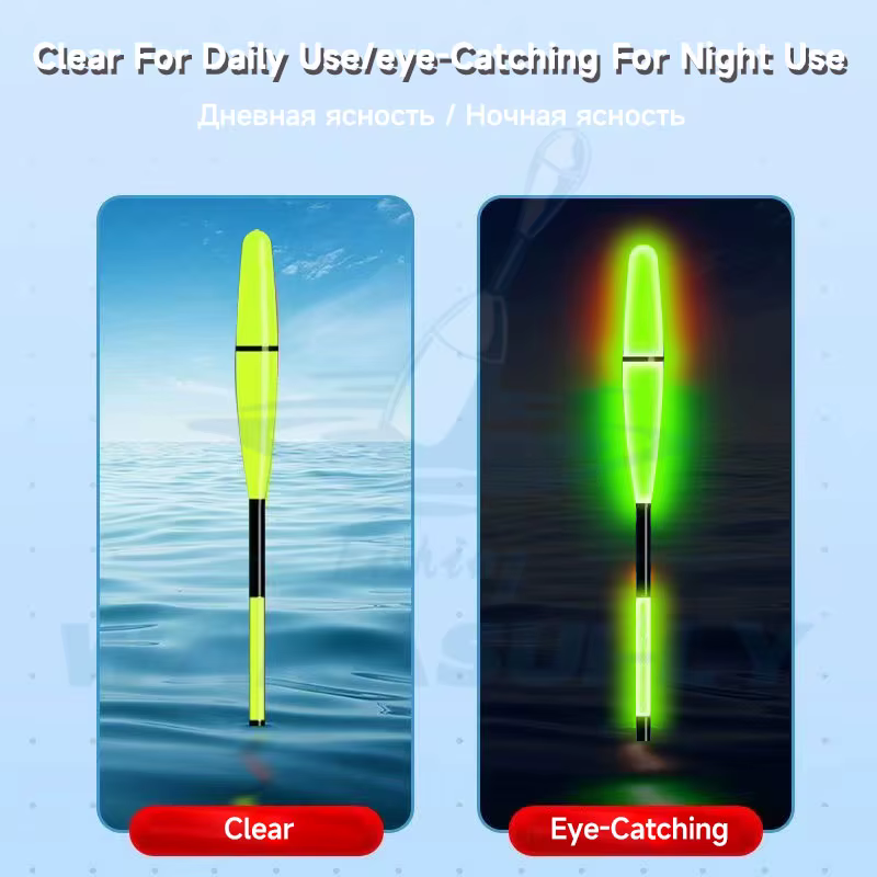 Flotador electrónico pesca nocturna alta sensibilidad verde cola corta - imagen 5