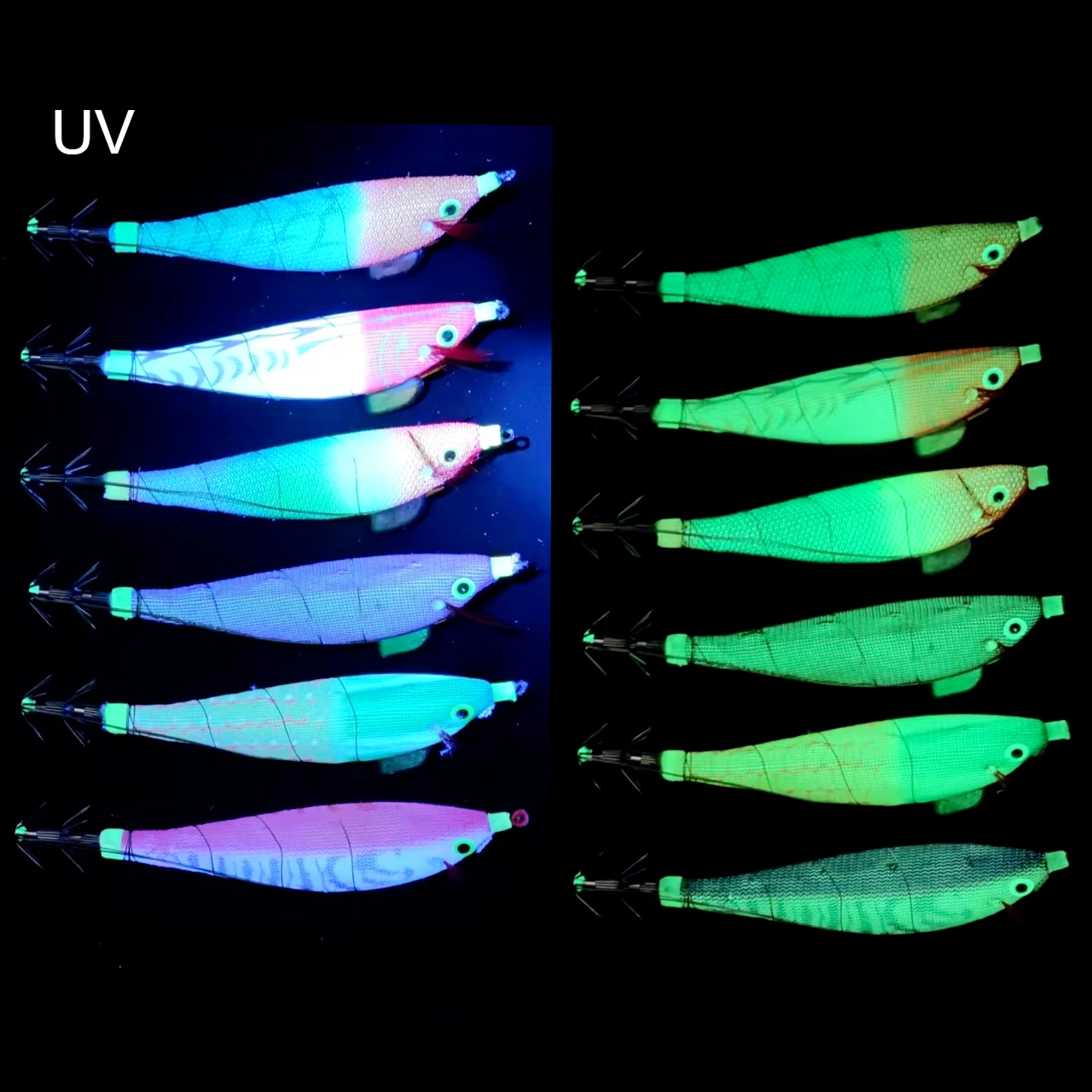 Señuelos de calamar horizontales luminosos para agua salada y sepias - imagen 2