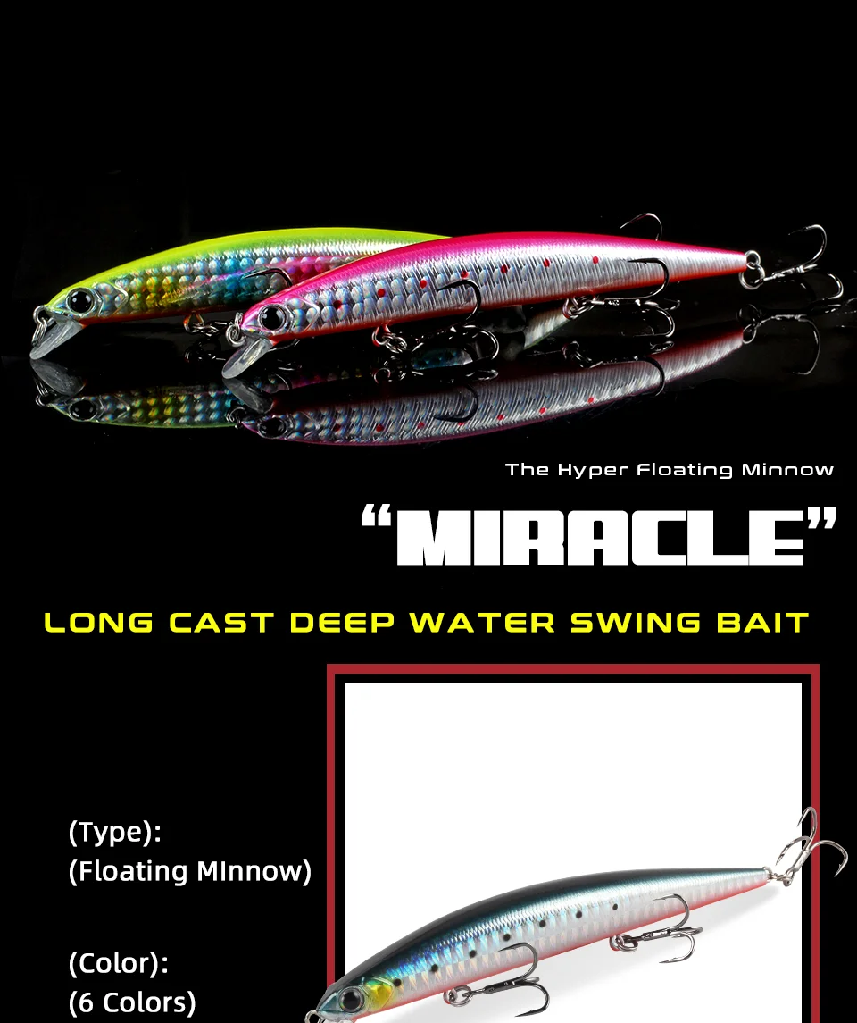 LETOYO señuelo flotante tipo minnow 115/130mm