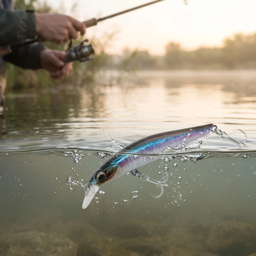 Señuelo Minnow para lubina con transferencia de peso magnética
