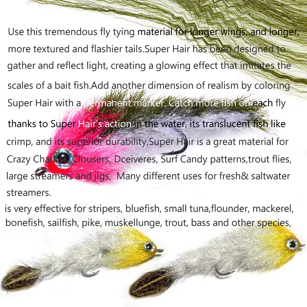 Flashabou ICERIO14 para Streamers y Clouser – Fibra sintética - imagen 3