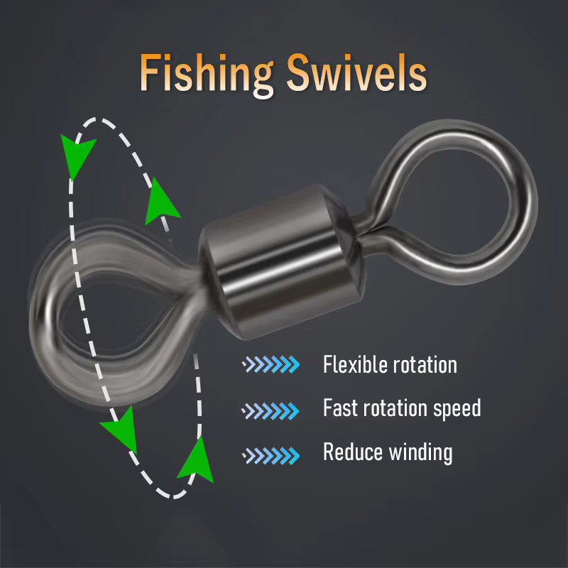 Wifreo Anillos Giratorios para Carpa - Conector Sólido de Pesca - imagen 2