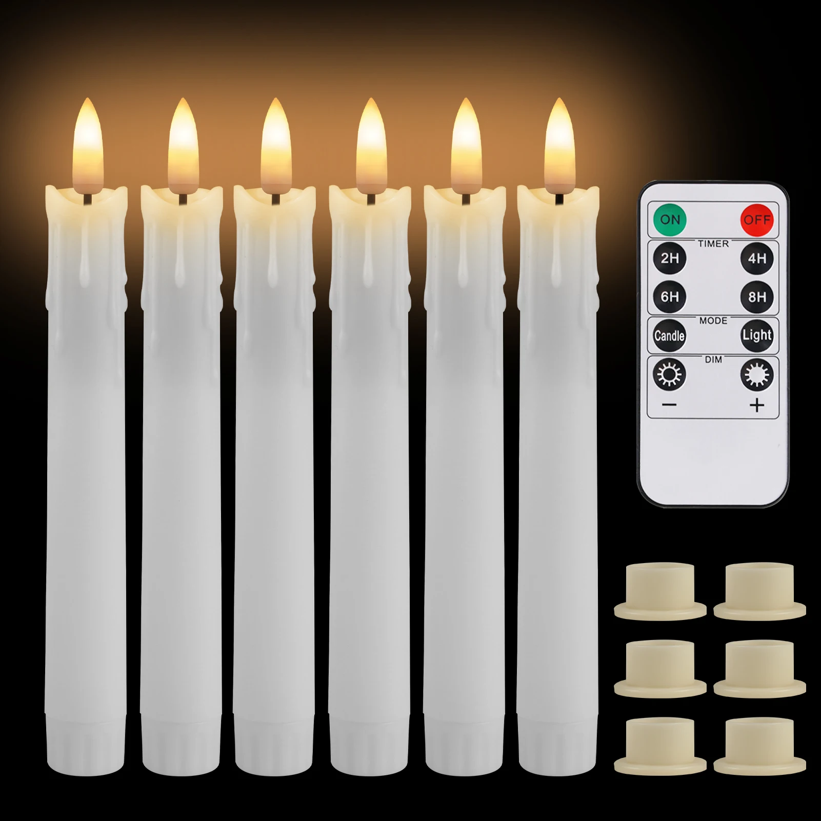 Vela electrónica LED sin llama 17cm decorativa - imagen 5