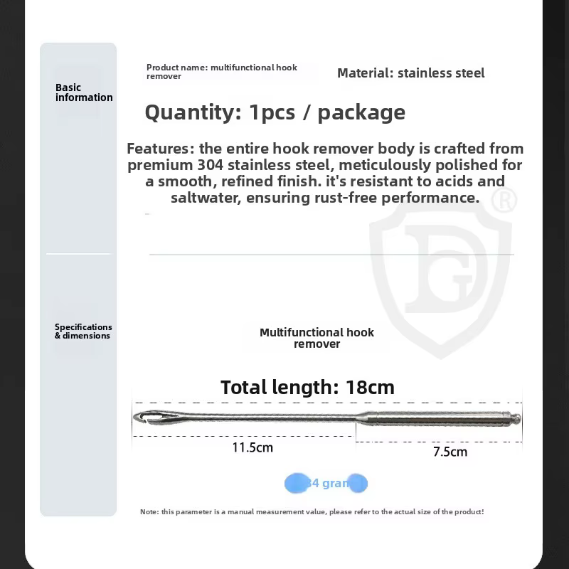 Desacoplador de Pescado QAJTAO Acero Inoxidable 304 – Boca Profunda - imagen 4
