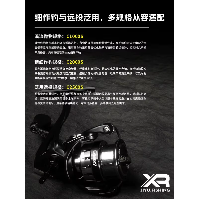 Carretes de Pescar Spinning Jiyu Galaxy 5.2:1 – 4KG Freno - imagen 2