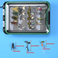 Señuelos de pesca con mosca micro para trucha y perca en arroyo