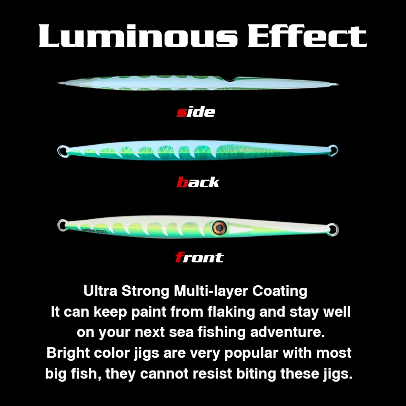Señuelo giratorio FJORD con anzuelo UV luminoso para mar y río