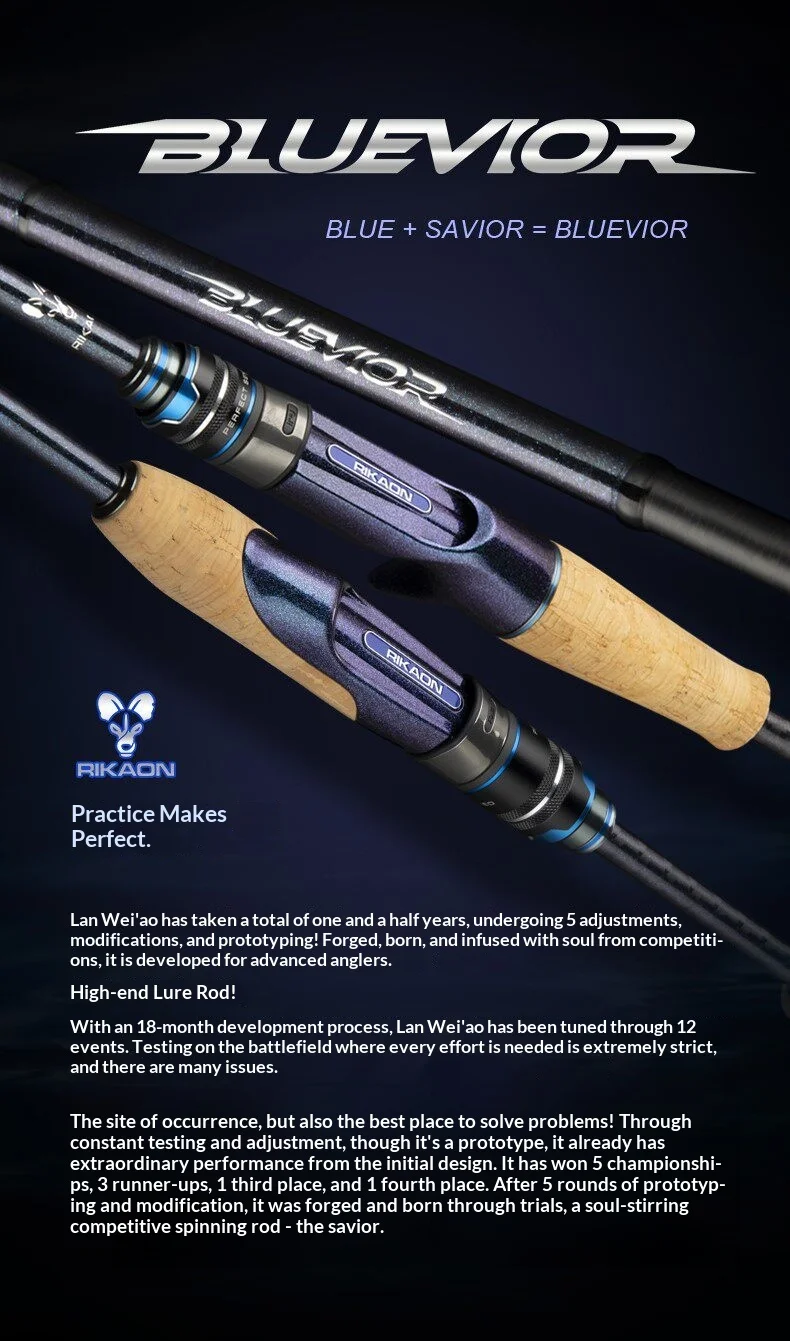Caña RIKAON Wild Dog BLUEVIOR lista para lances