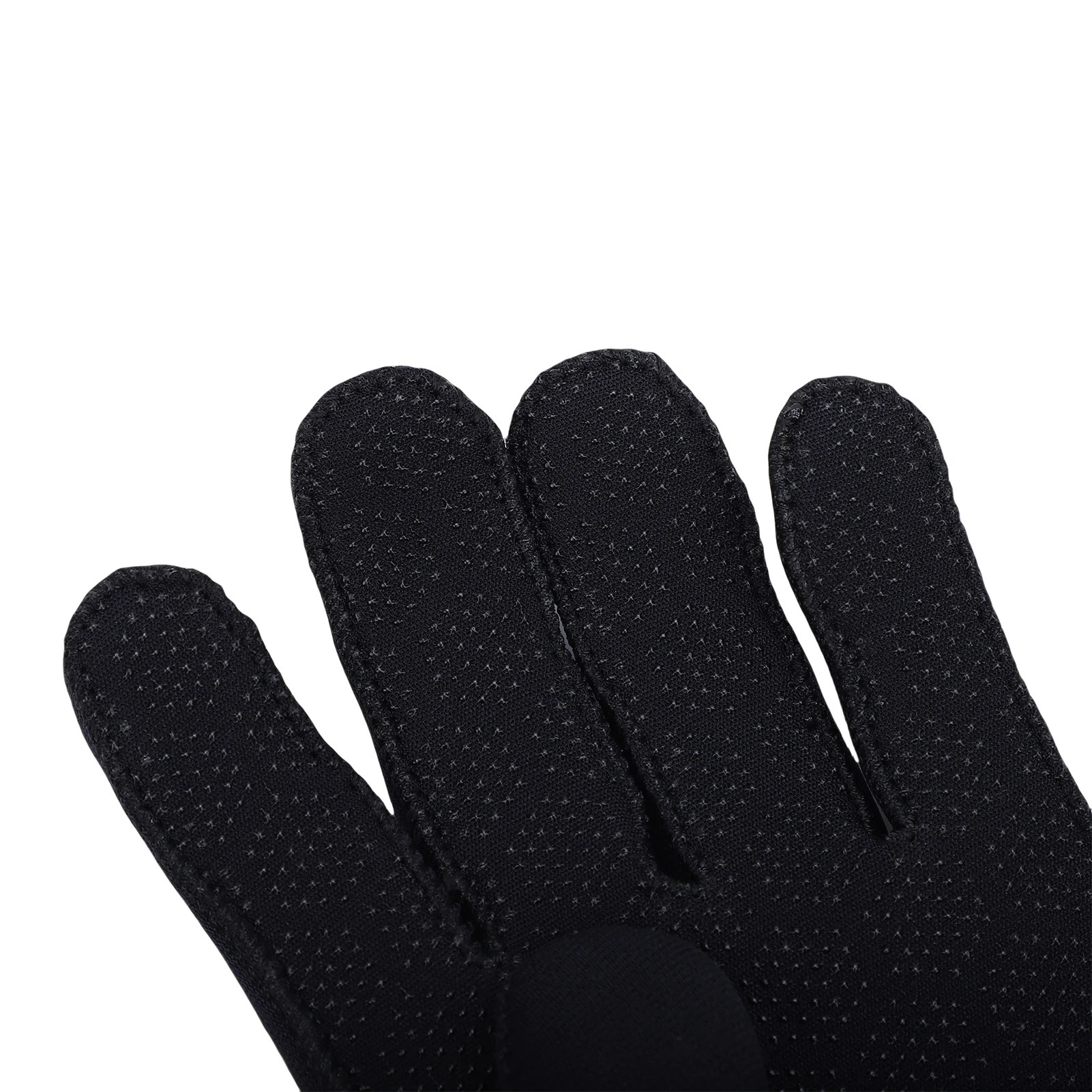 Guantes de neopreno negros sobre superficie plana mostrando el acabado