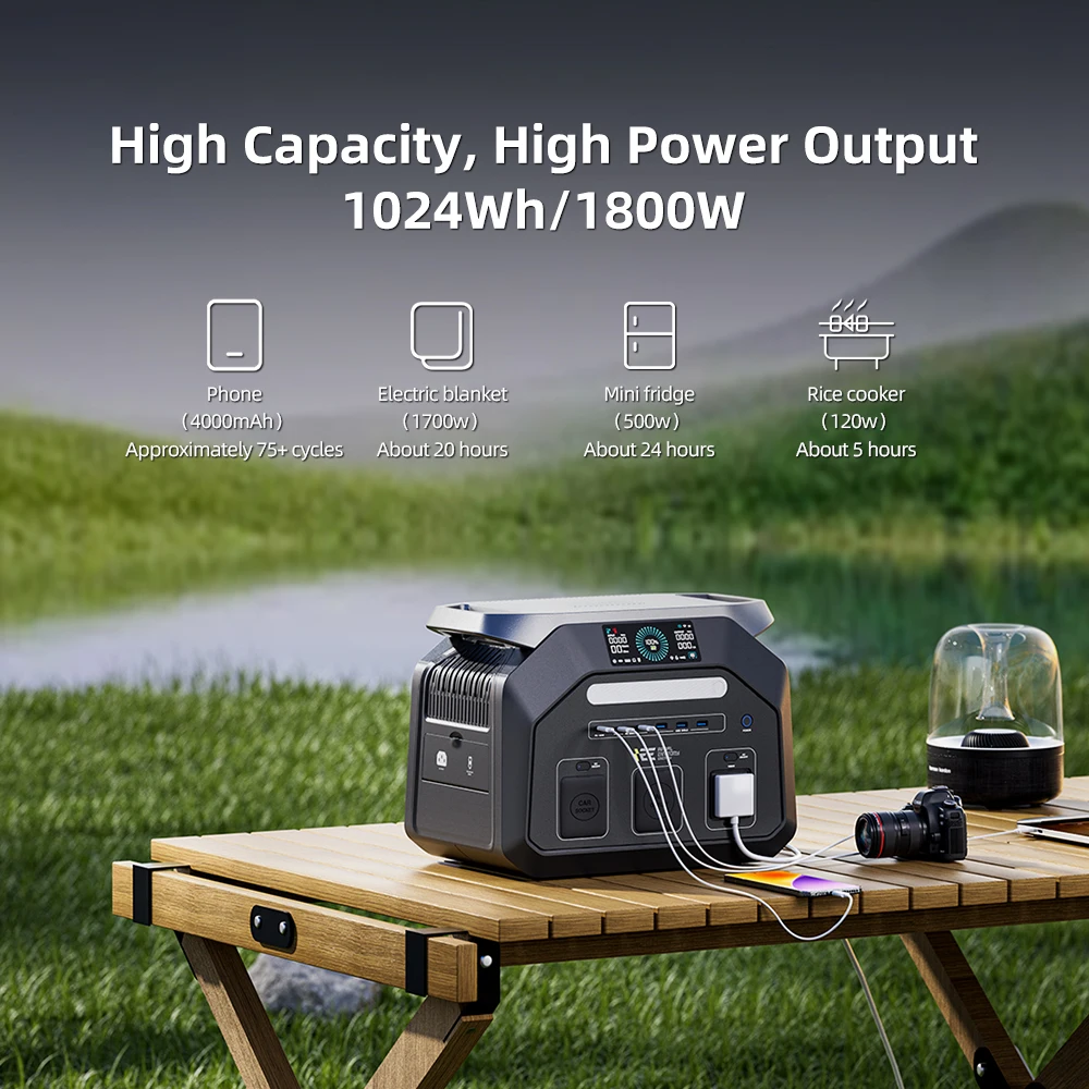IEE Central eléctrica portátil con control APP y múltiples salidas