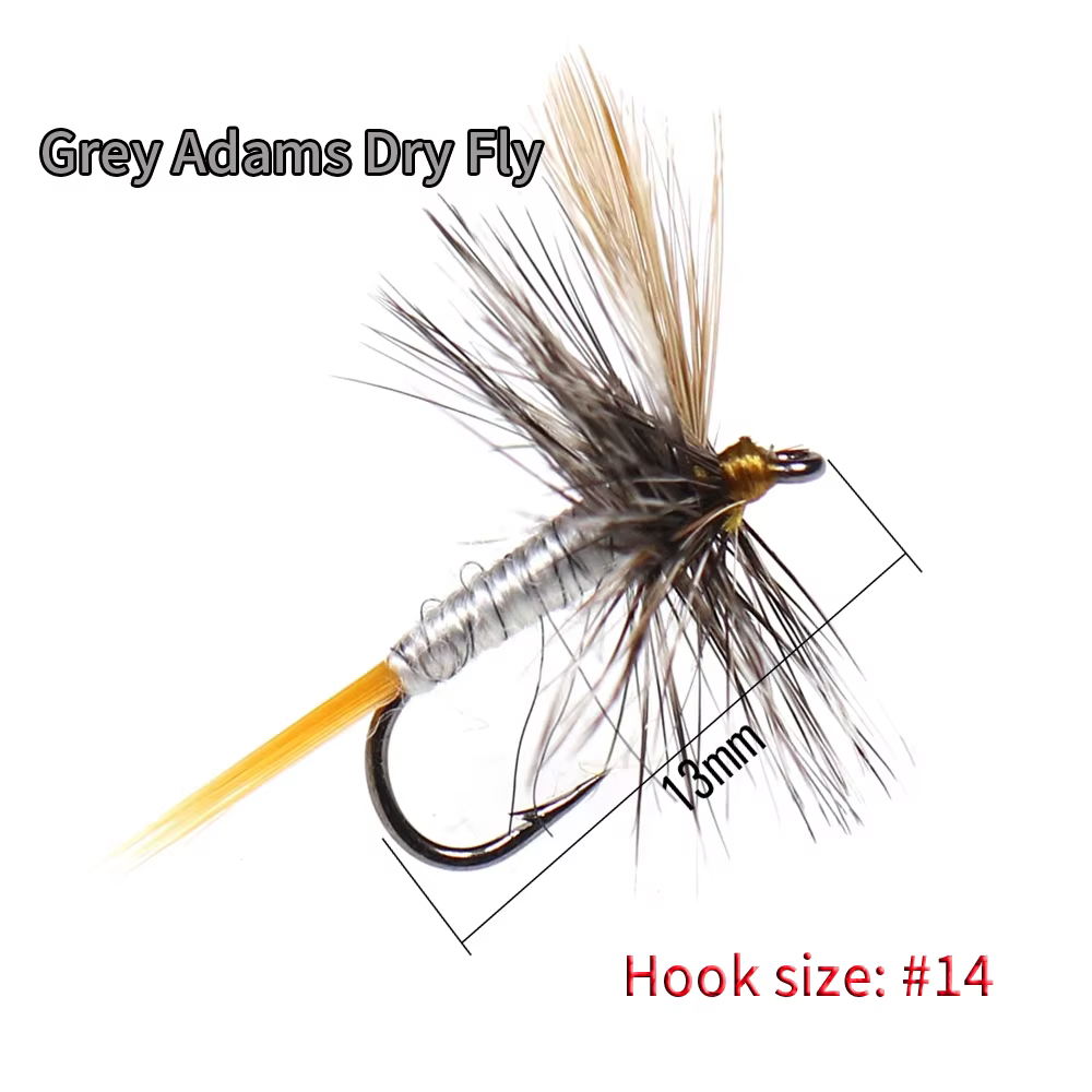 Adams Fly Paracaídas – Mosca seca para trucha de río, clásica - imagen 2