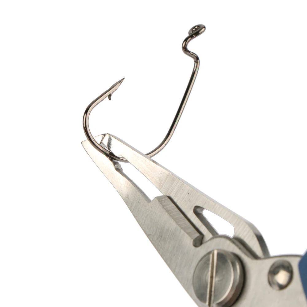 Alicates de pesca acero inoxidable con cortador de línea y funda - imagen 2