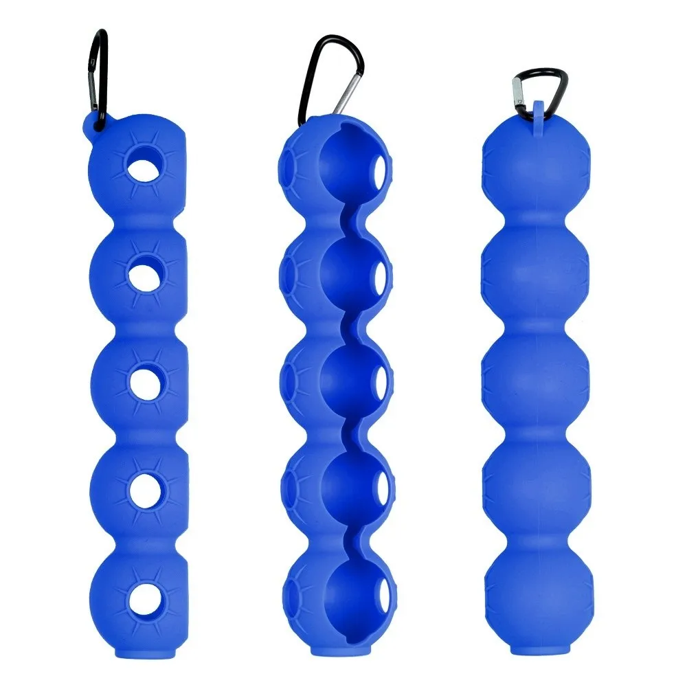 Soporte silicona para pelotas de golf con gancho y bolsa ligera