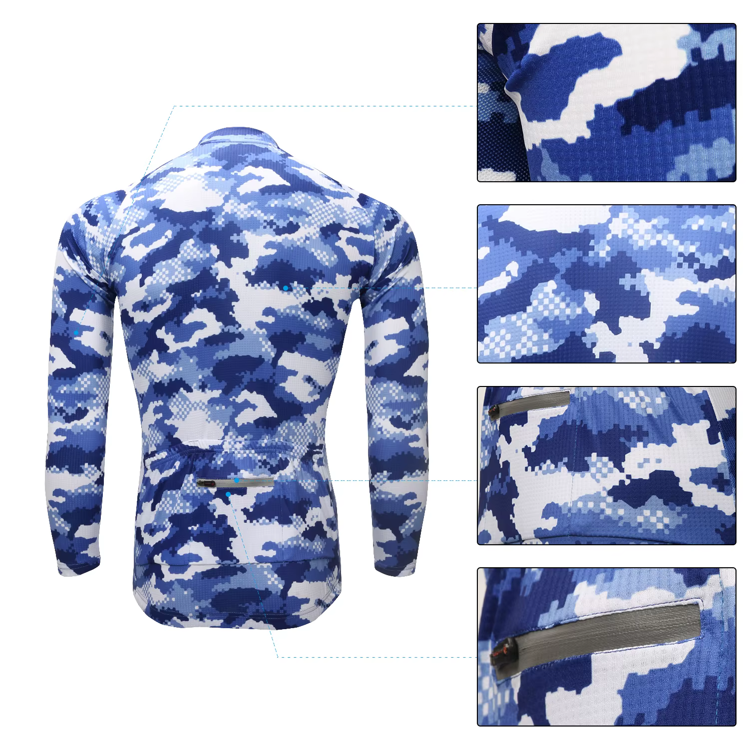 Jersey ciclismo manga larga secado rápido protección solar MTB - imagen 3