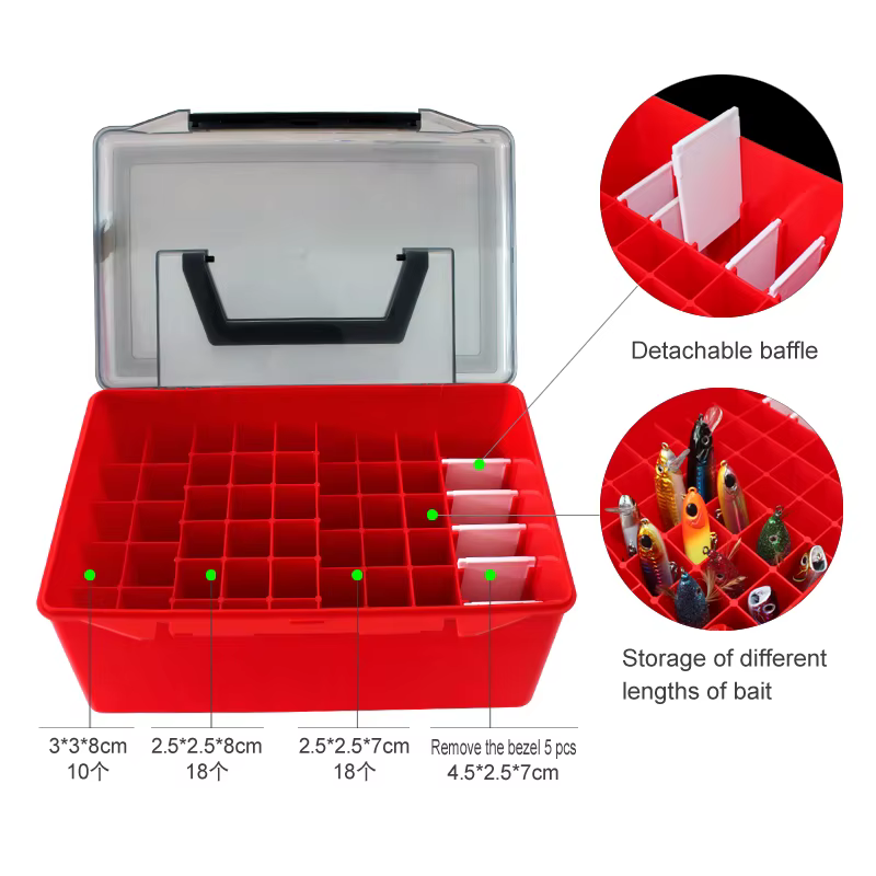 Caja organizadora aparejos pesca calamar pulpo egi plástico cebo - imagen 4