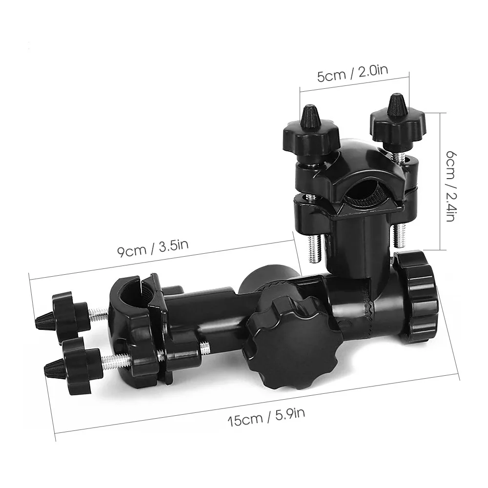 Soporte de nailon negro ajustable para paraguas y caña de pesca