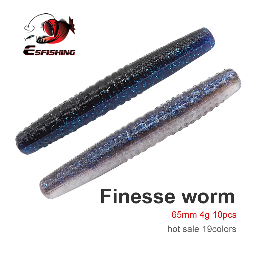 ESFISHING Señuelo Lucio Bass – Gusano Silicona 65mm - imagen 3