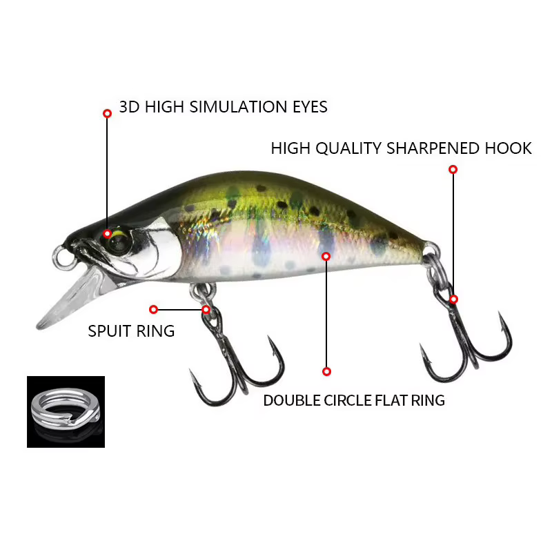 Señuelo hundido Minnow 35S - Cebo duro para lubina y trucha - imagen 3