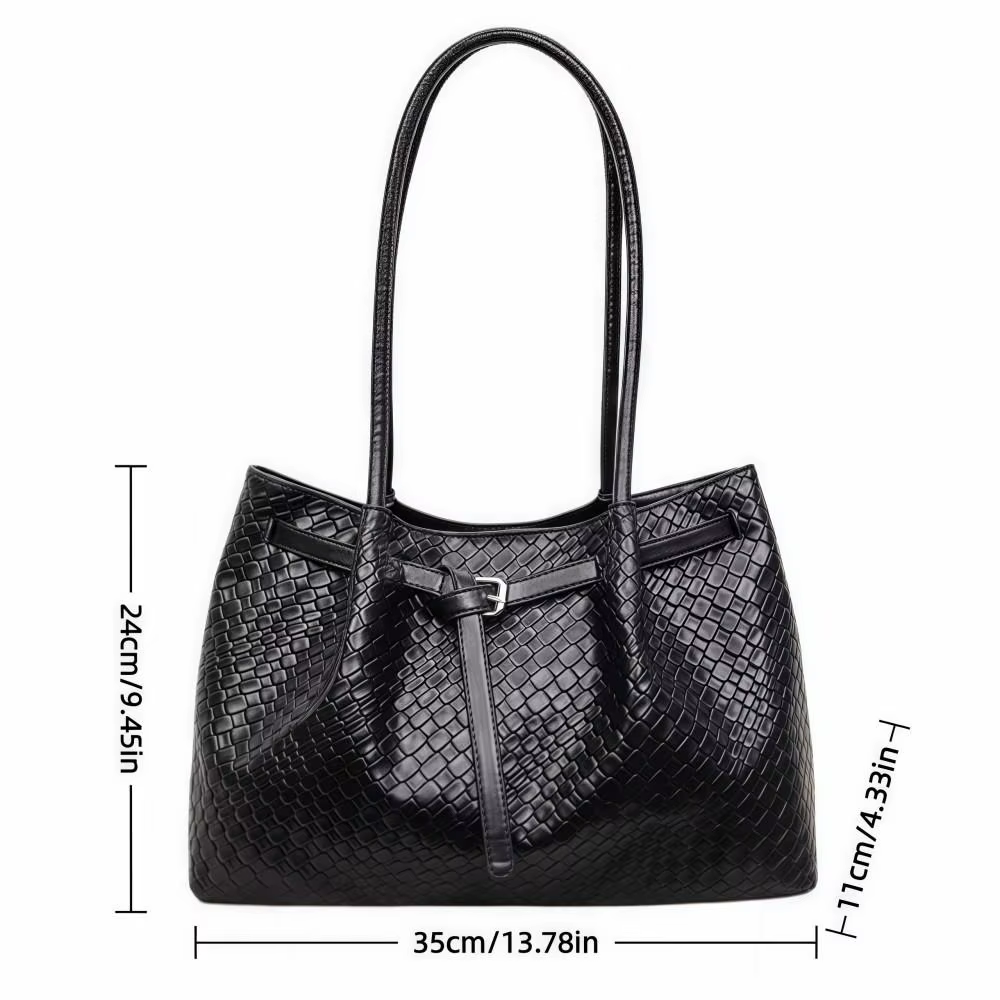 Bolso bandolera retro de piel PU en vista frontal