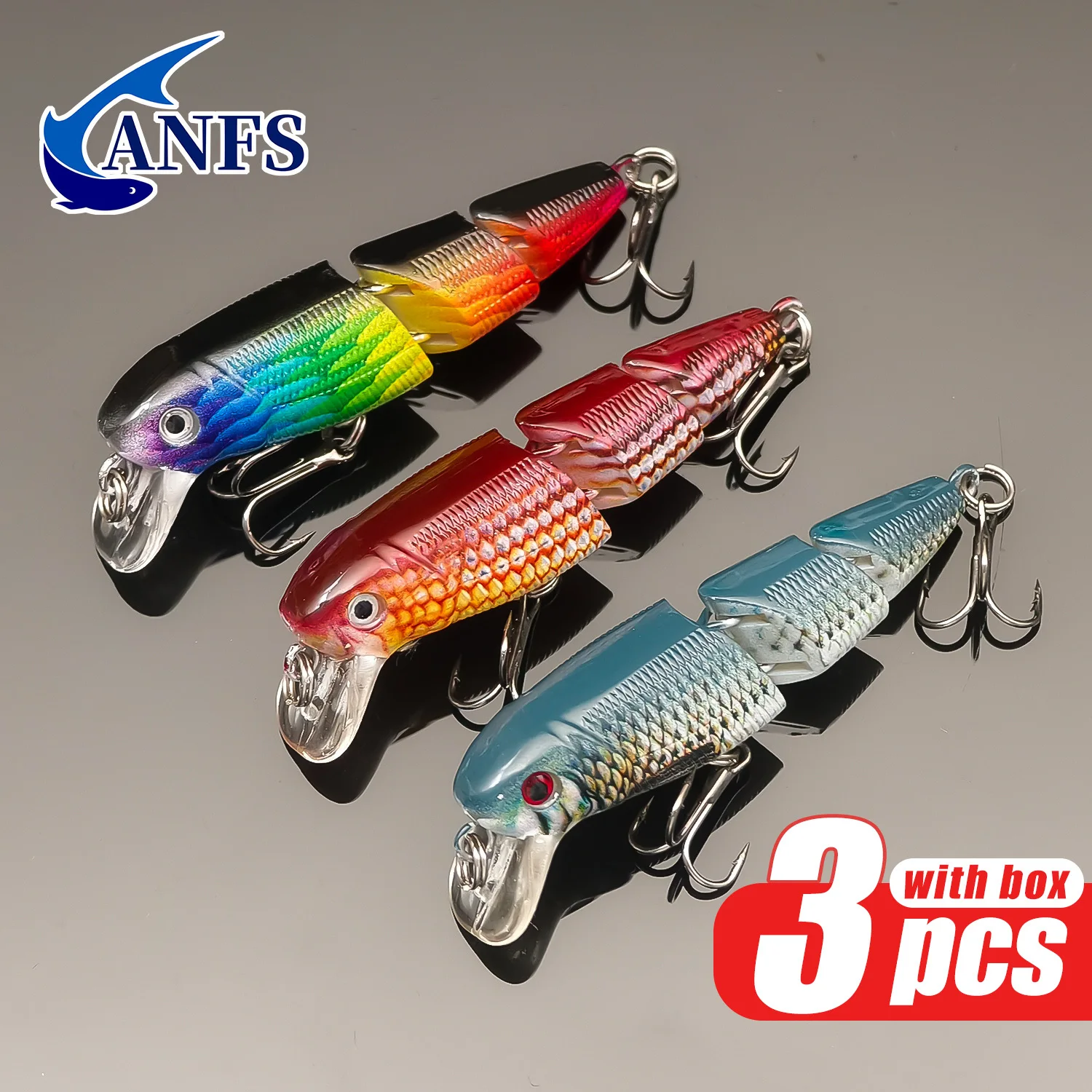 ANFS señuelos articulados con caja para trucha y lubina - imagen 5