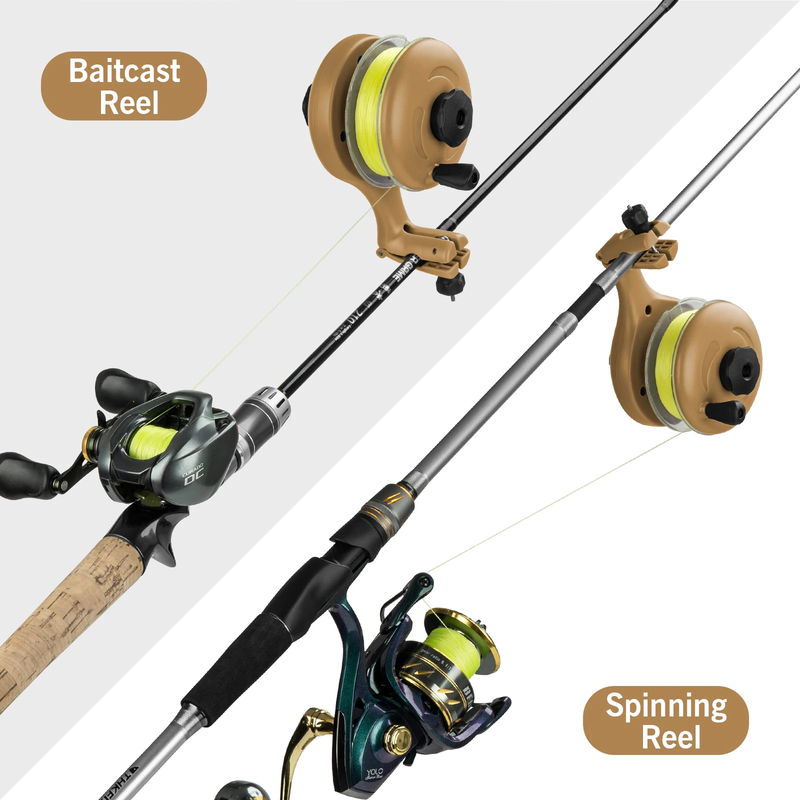 Enrollador de sedal de pesca THKFISH con diseño portátil