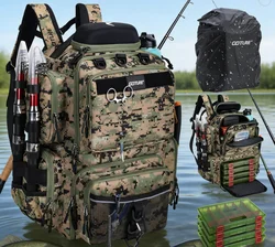 Bolsa de pesca táctica Goture, mochila resistente al agua 900D