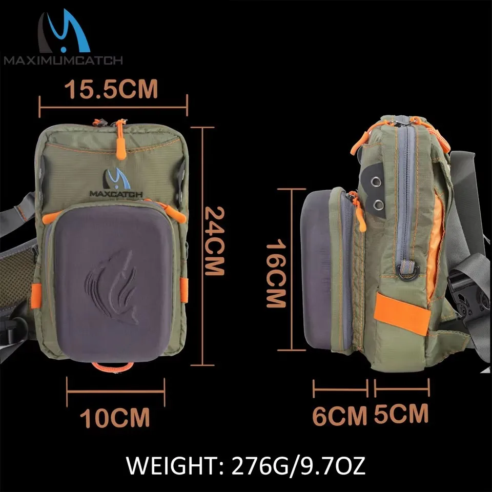 MAXCATCH Bolsa de pecho para pesca con mosca con banco moldeado - imagen 5