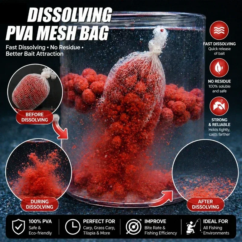 Malla PVA soluble en agua para carpa con pistón y embudo - imagen 5
