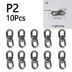Anillos giratorios de acero inoxidable para conectar líneas de pesca