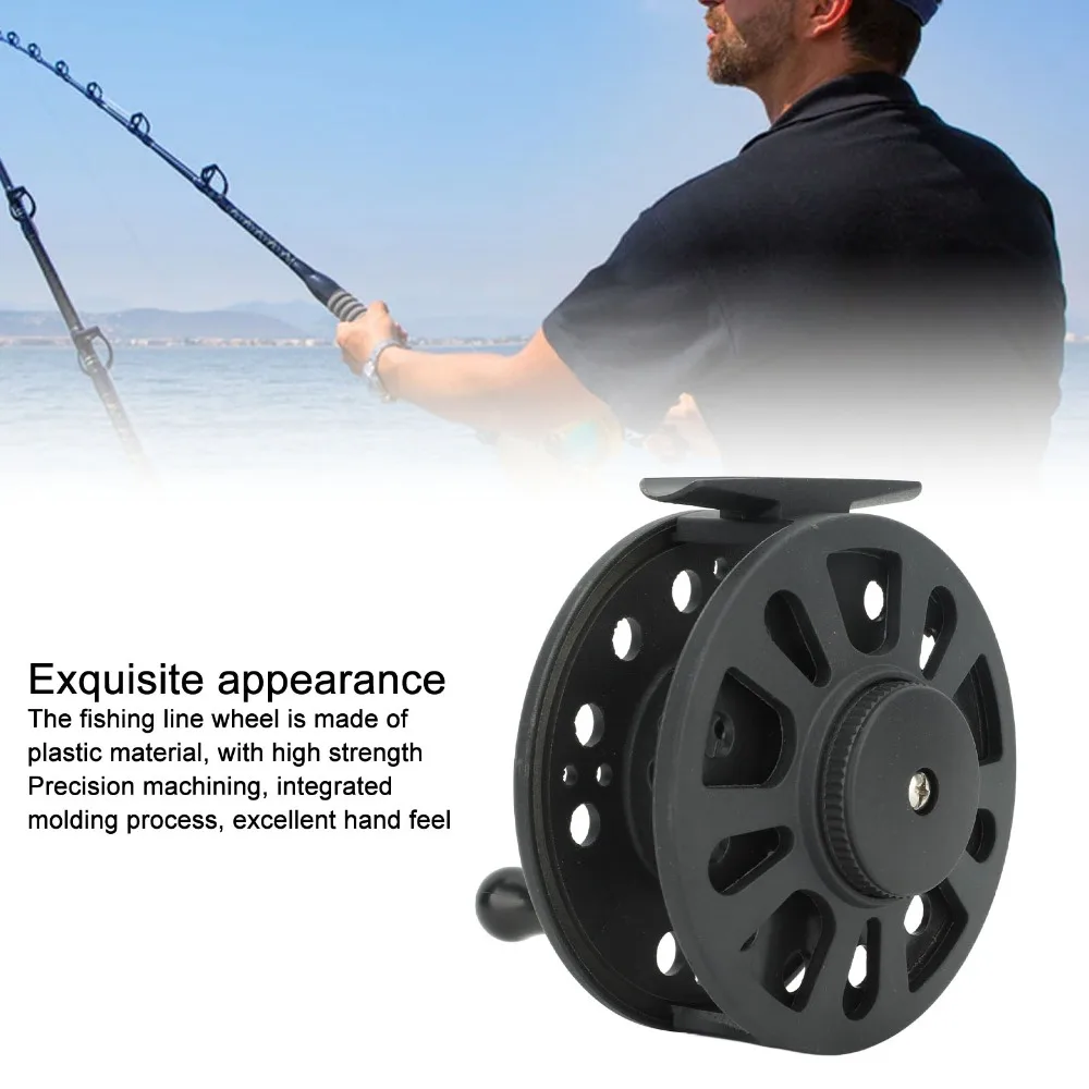 Carrete de pesca con mosca ligero de plástico negro para río - imagen 2