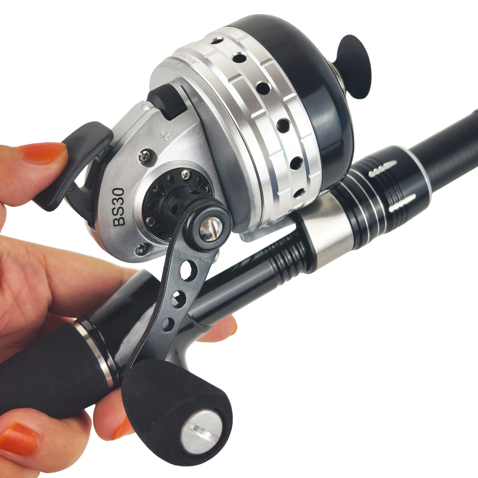 Carrete spincast cerrado FREE FISHER Slingshot Bow con arc - imagen 4