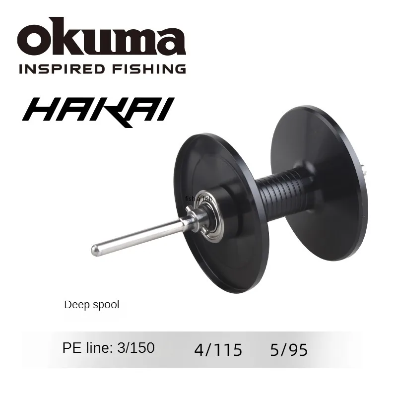 Detalle del mecanismo interno del carrete de repuesto Okuma HAKAI resaltando la calidad del acabado