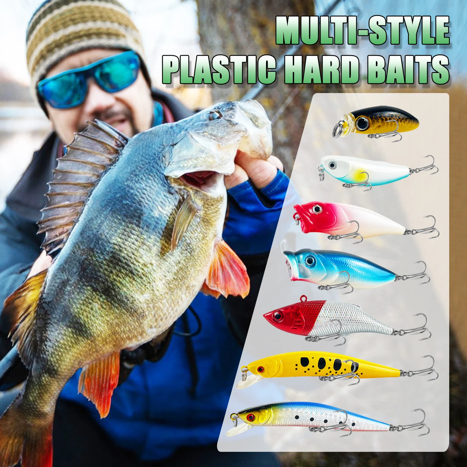 Señuelos duros minnow y popper Free Fisher para lubina - imagen 3