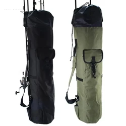 Bolsa para caña de pescar de tela Oxford con soporte de carretes