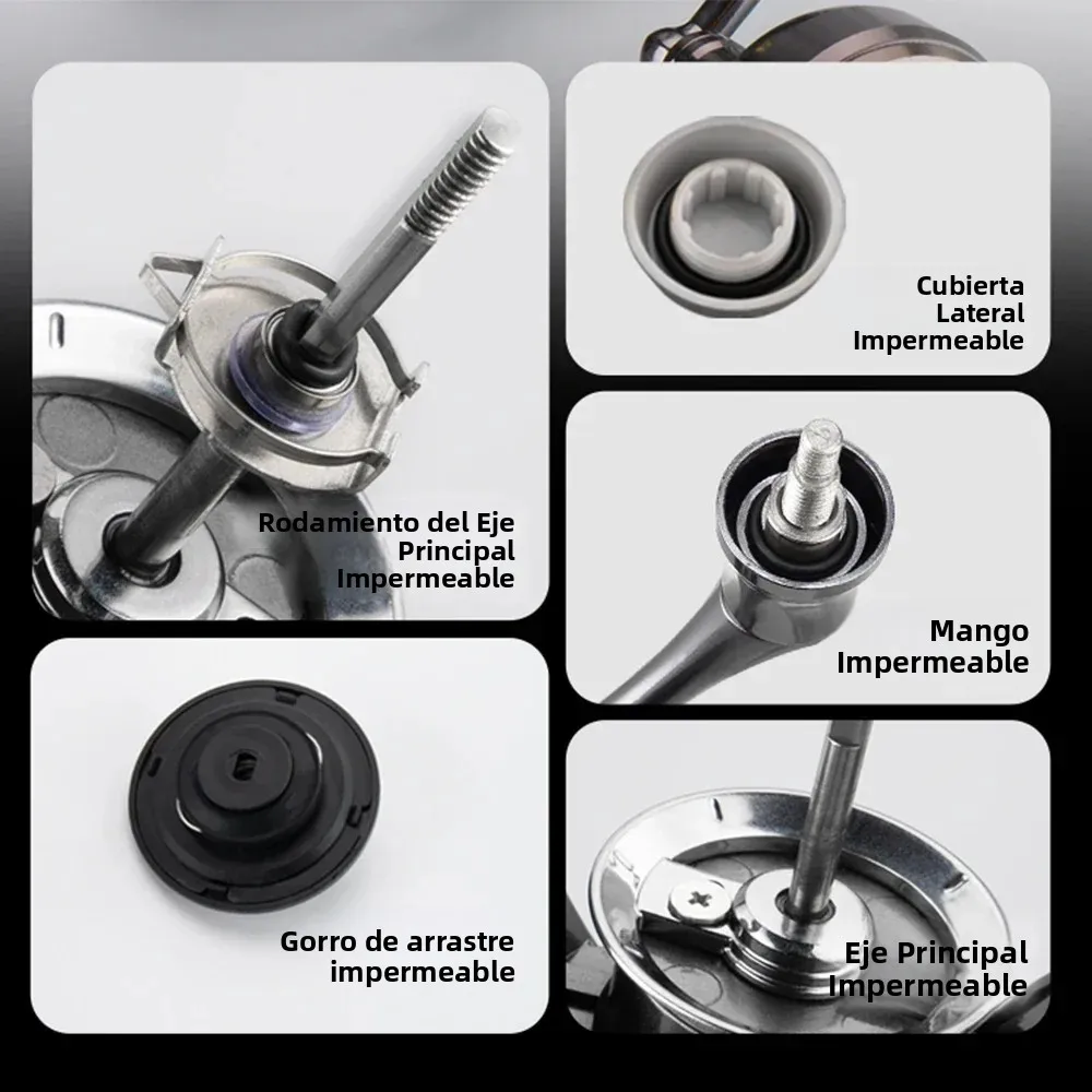 Carrete Giratorio Huidiao Surf – Freno 18KG Rodamientos Inoxidables - imagen 5