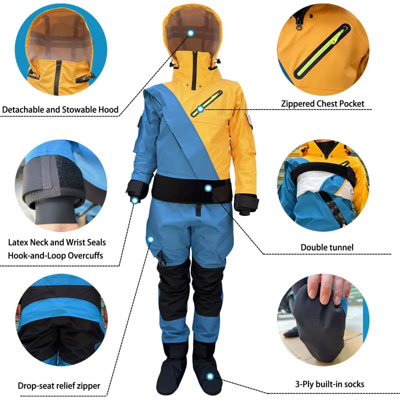 Traje seco impermeable mujer para navegación y paddle boarding - imagen 2