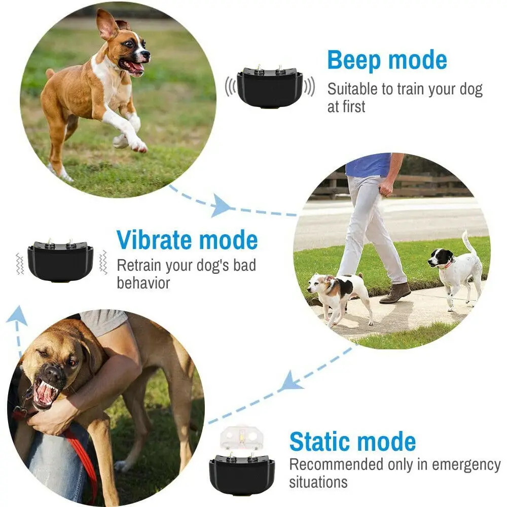 Collar de adiestramiento para perro con mando a distancia impermeable - imagen 3