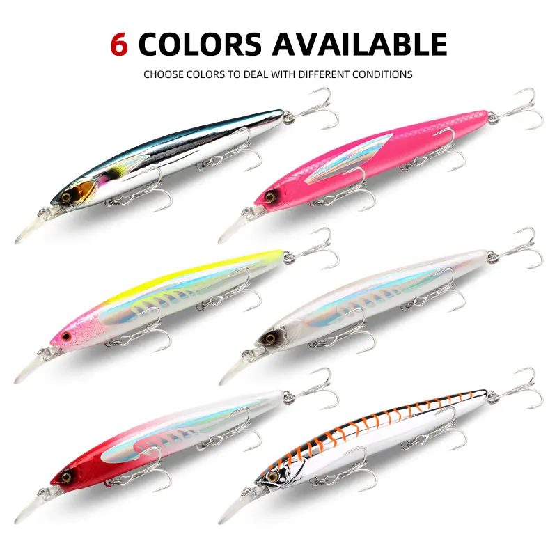 LETOYO Señuelo Minnow Jerkbait hundimiento lento para lubina - imagen 2