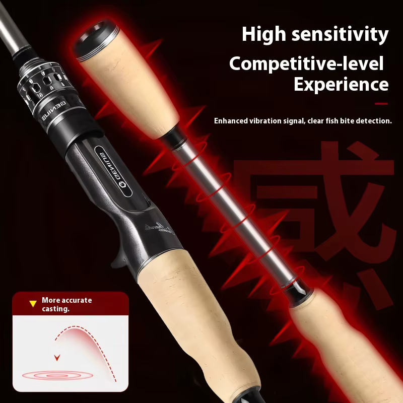 Caña Genius Shake carbono Toray 40T ultraligera spinning y casting - imagen 4