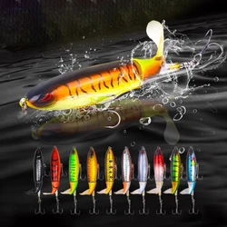 Whopper Topwater Popper - Señuelo de superficie con cola giratoria