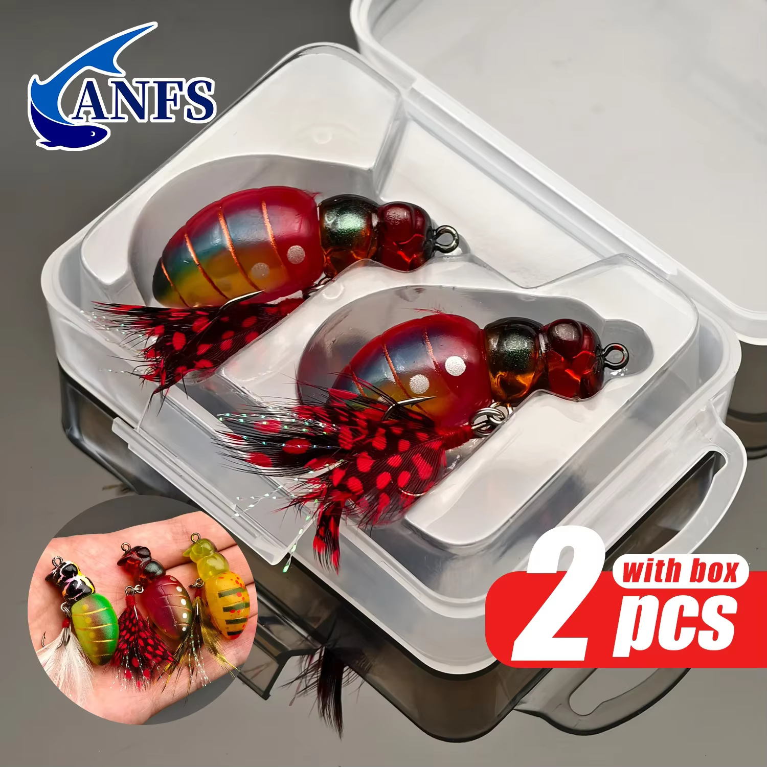 ANFS Señuelos blandos abeja realistas para pesca agua dulce y salada - imagen 2
