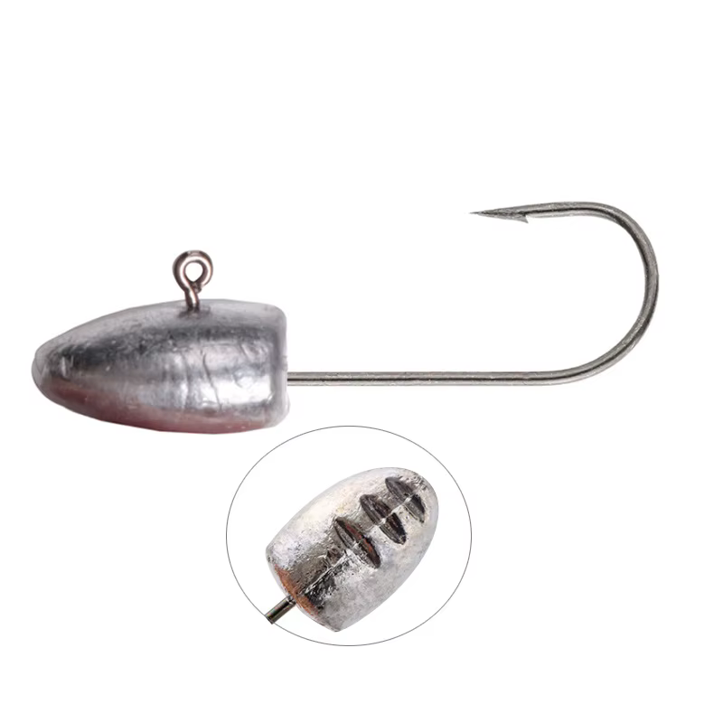Señuelo vinilo con jig head original para spinning en agua salada