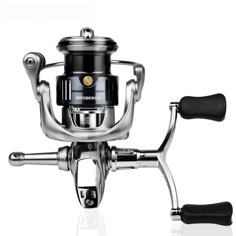 Carrete Shallow Spool doble manivela, lanzado largo para señuelos y roca