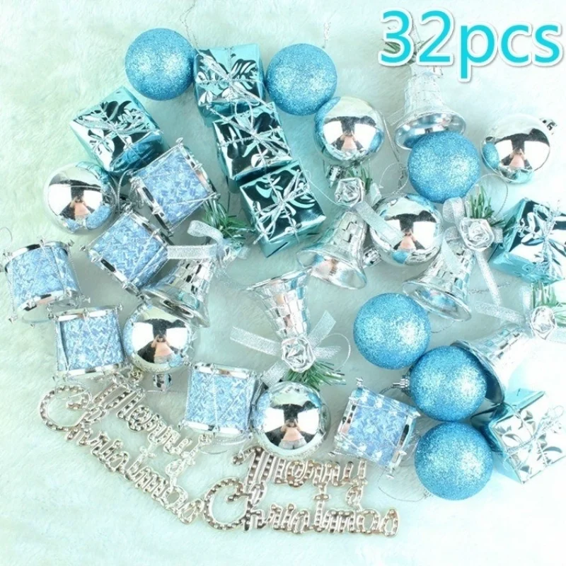 Adornos de Árbol de Navidad Lotto – Colgante Azul Pack 32 Unidades